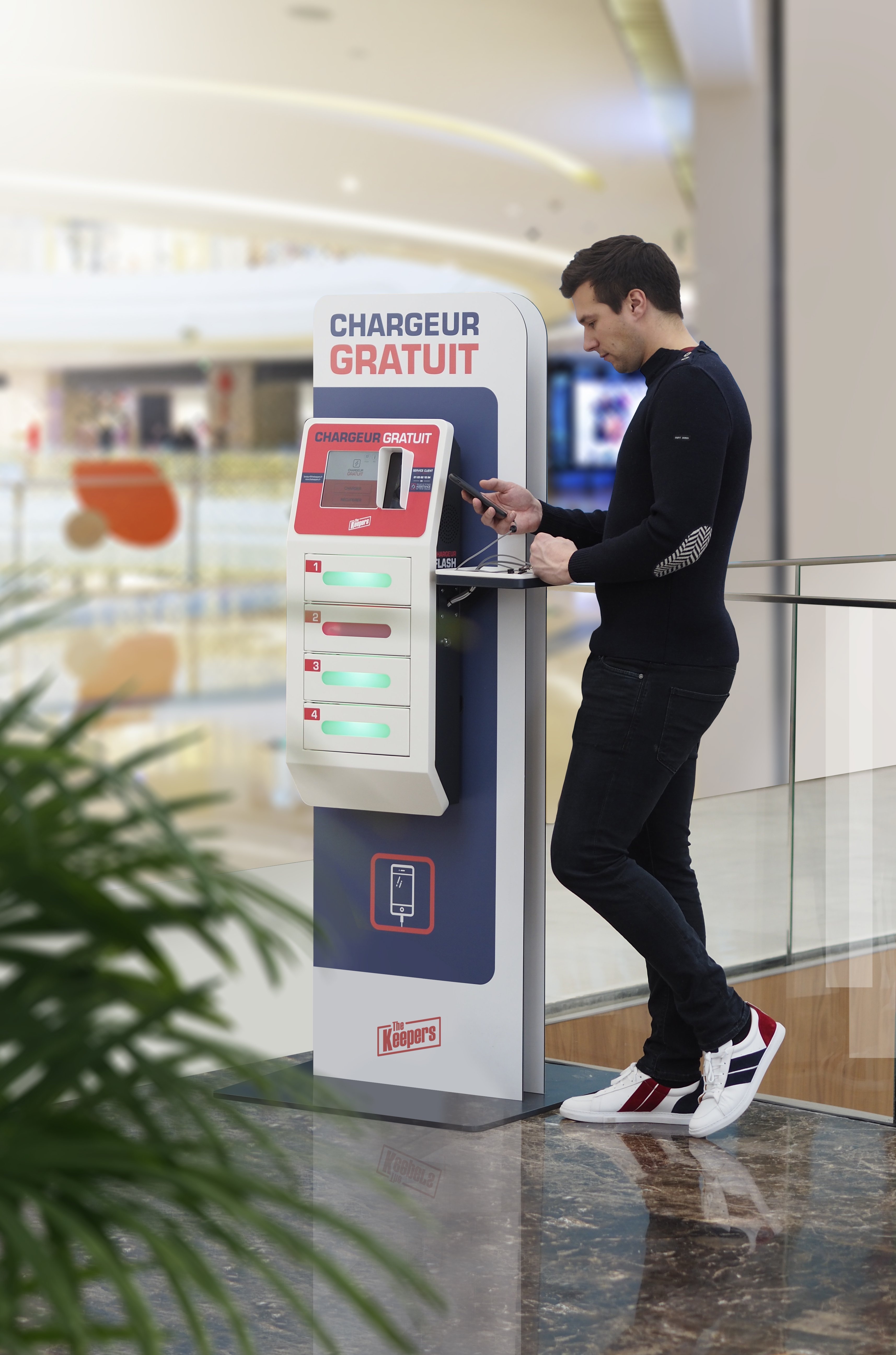 Borne casiers de recharge de téléphones sécurisés Borne casiers de recharge de téléphones sécurisés